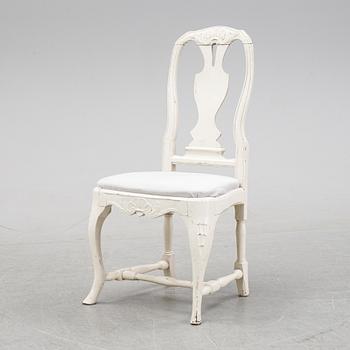 A Swedish rococo chair, mid 18th Century.