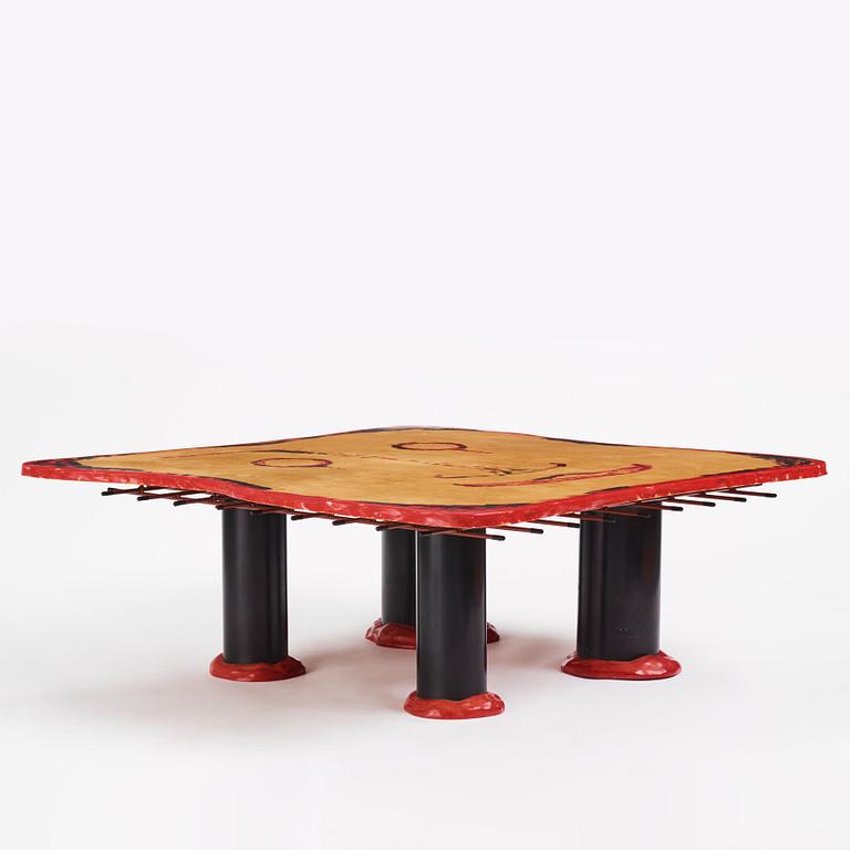 Gaetano Pesce, a "Sansone II" table, Cassina, Italy, post 1987.