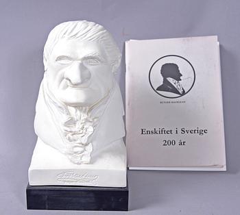 ÖSTEN NILSSON, skulptur, gips, sign o dat -85.