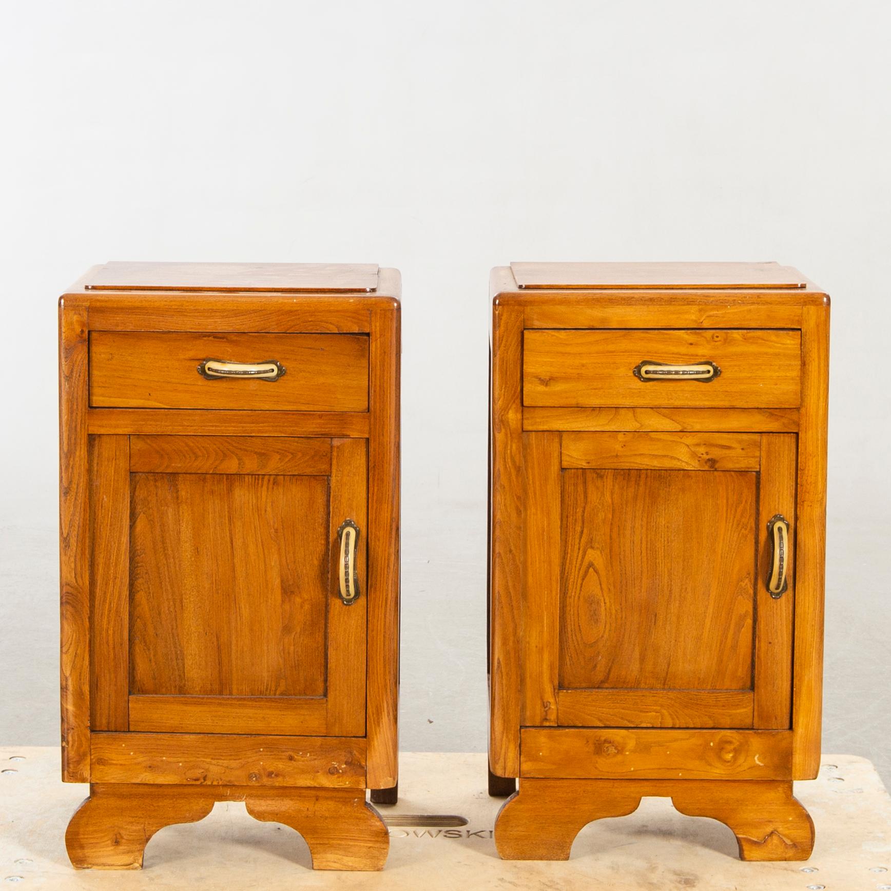 A piar of Art deco bedside tables first half of the 20th century.