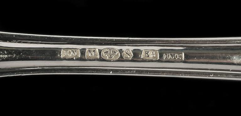 FISKBESTICK, 12+12. Silver "Viktoria" Möller AB, Malmö. Ca 1240gr.