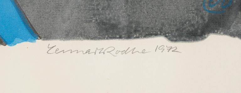 LENNART RODHE, färglitogrfi, signerad, daterad 1972 och numrerad 70/75.