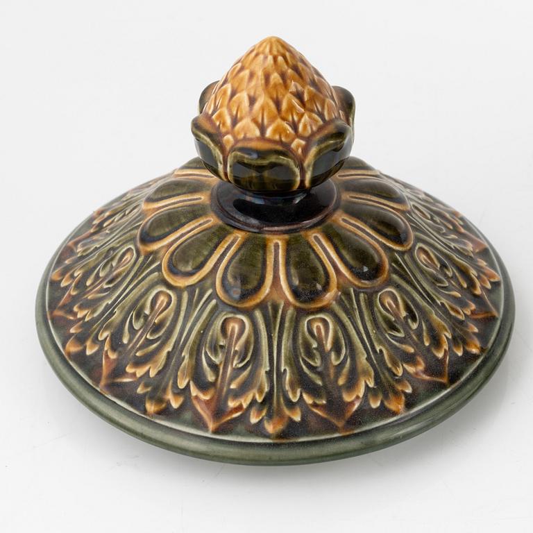 A maiolica lided vase, Rörstrand.