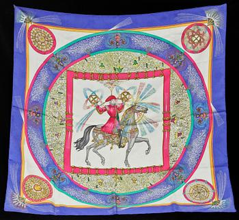 SCARF, jaquardvävt silke, "Feux d'Artifice", Michel Duchene, Hermès, Paris.