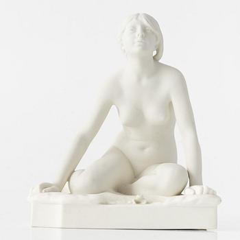 Per Hasselberg, "Grodan", after, sculpture parian, Gustavsberg, 1921.