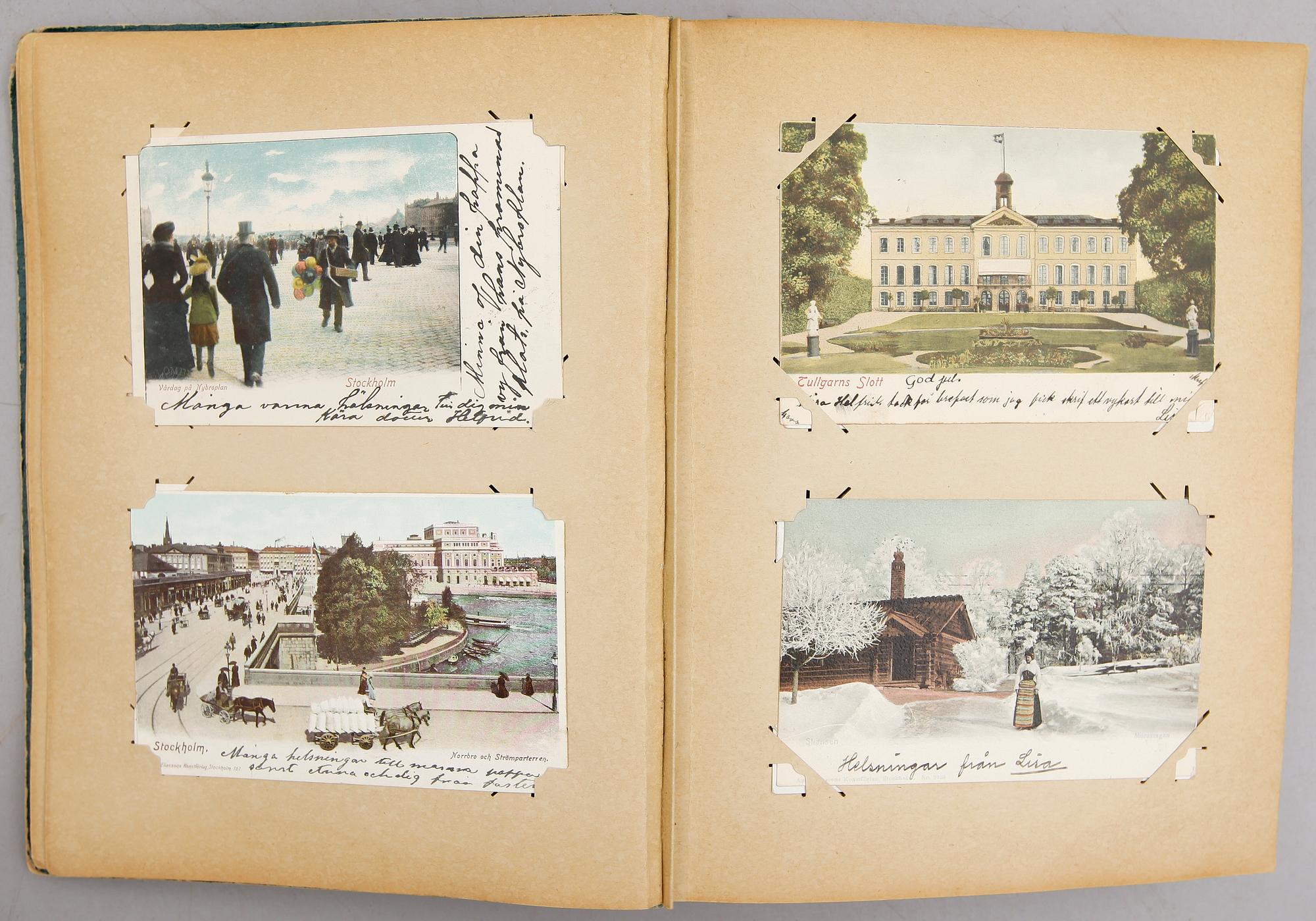 BREFKORTSALBUM, omkring år 1900.