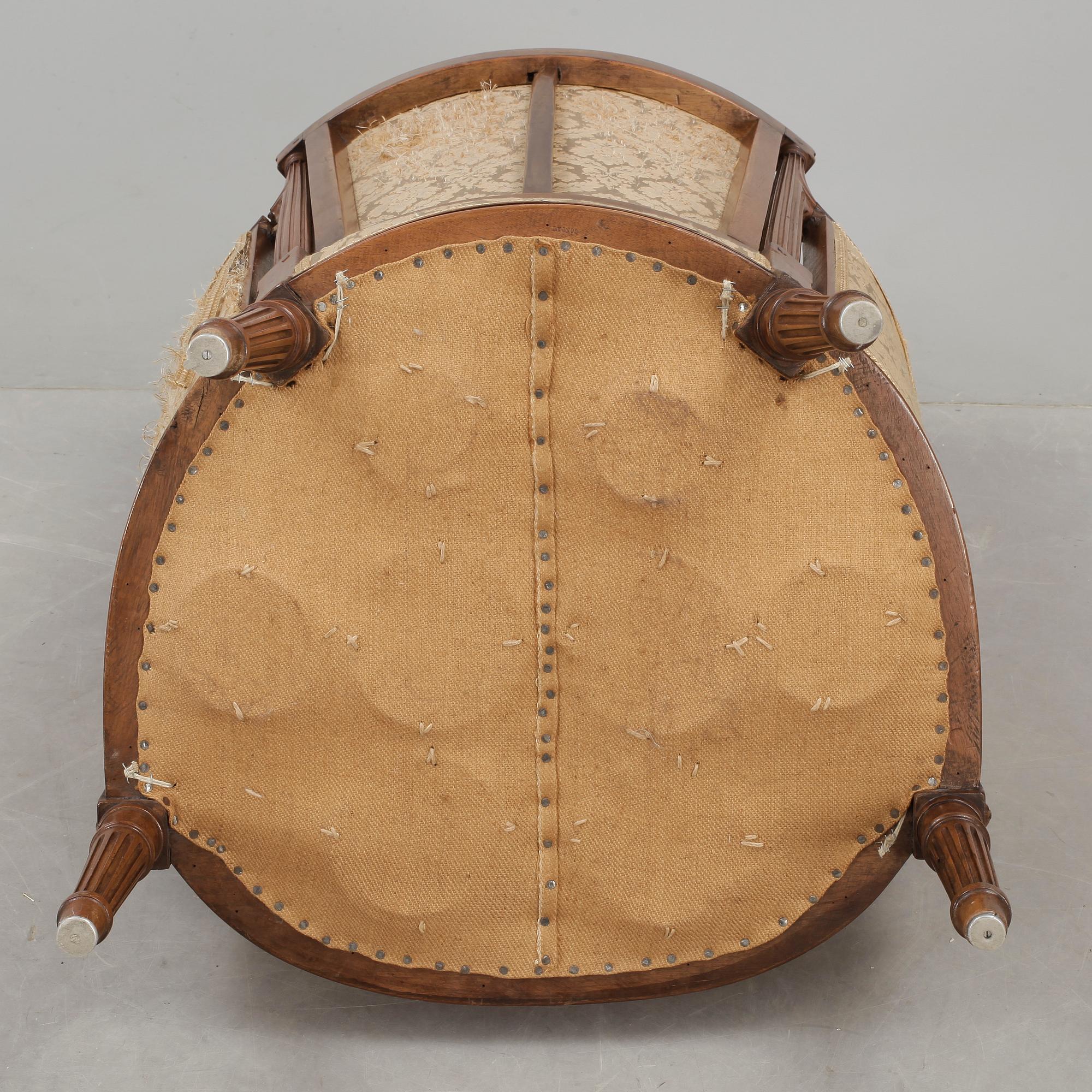 KARMSTOL, Louis XVI-stil, omkring 1900.