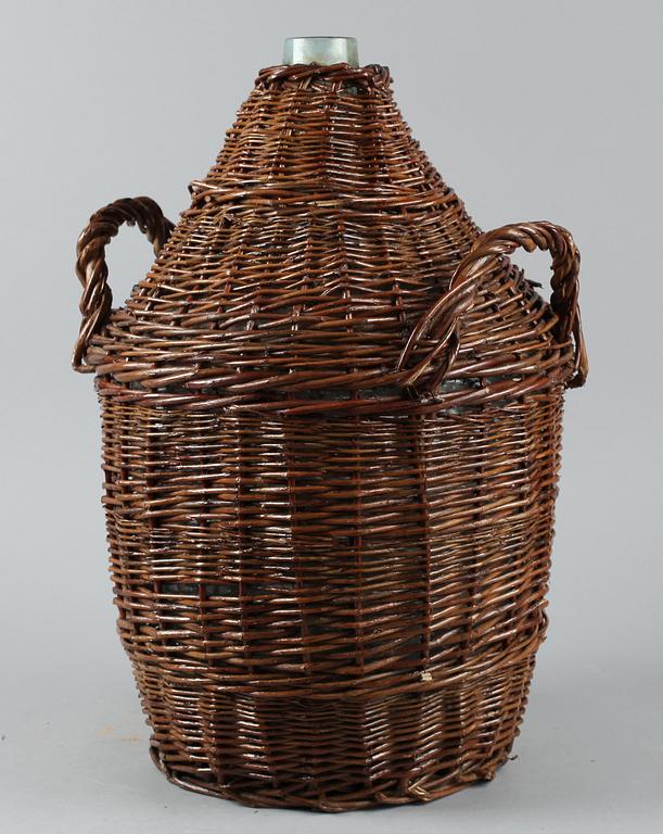 FLASKOR, 2 st, glas, 1800/1900-tal.