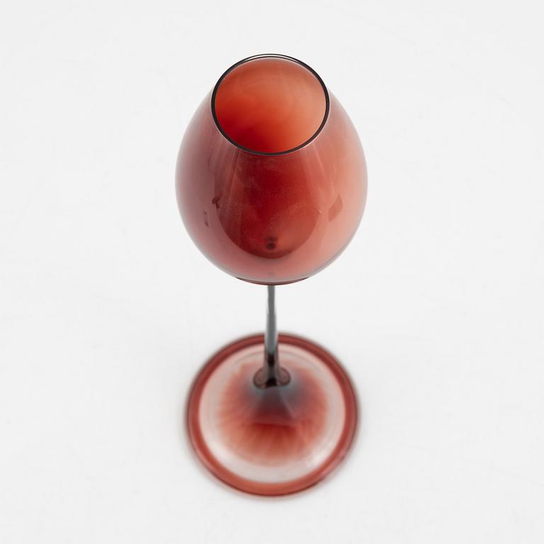 Nils Landberg, a tulip glass, Orrefors, Sweden, 1957.