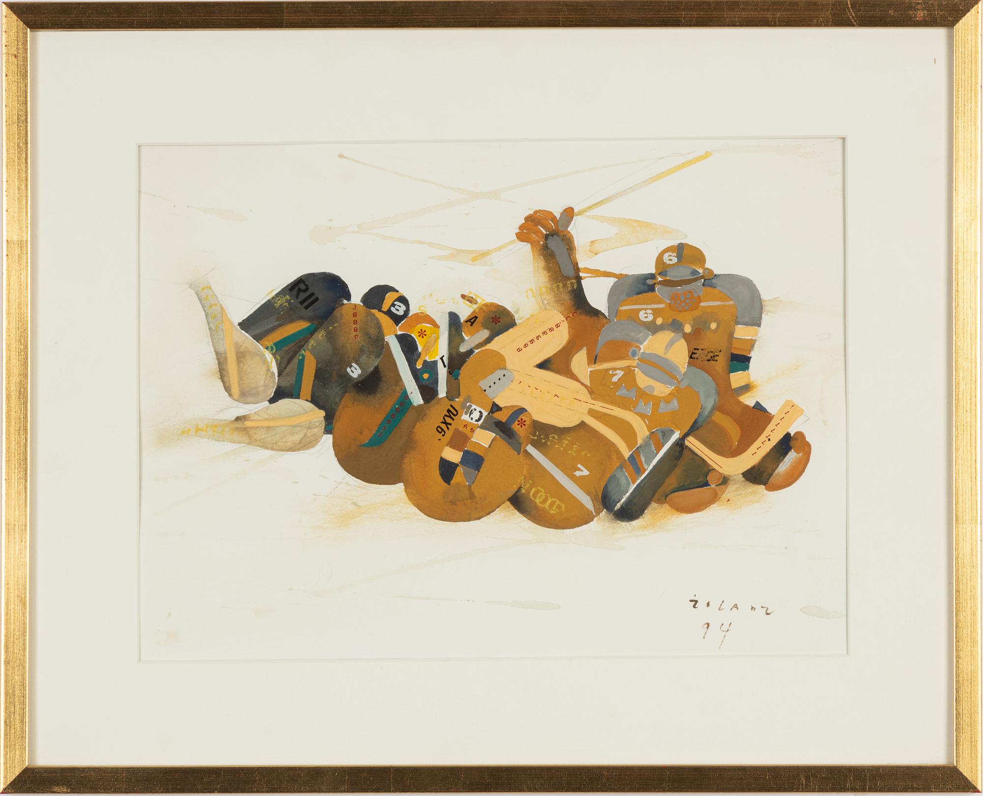 Stanislaw Zoladz, gouache, signed and dated -94.