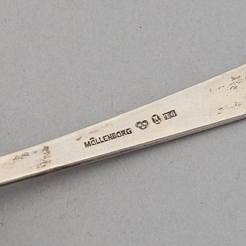 Two sauce spoons and one other spoon, silver, including Gustaf Möllenborg, Stockolm, 1897.