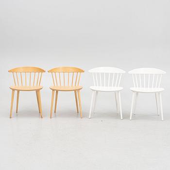 Jørgen Bækmark, a set of four model 'J104' chairs, Hay, Denmark.