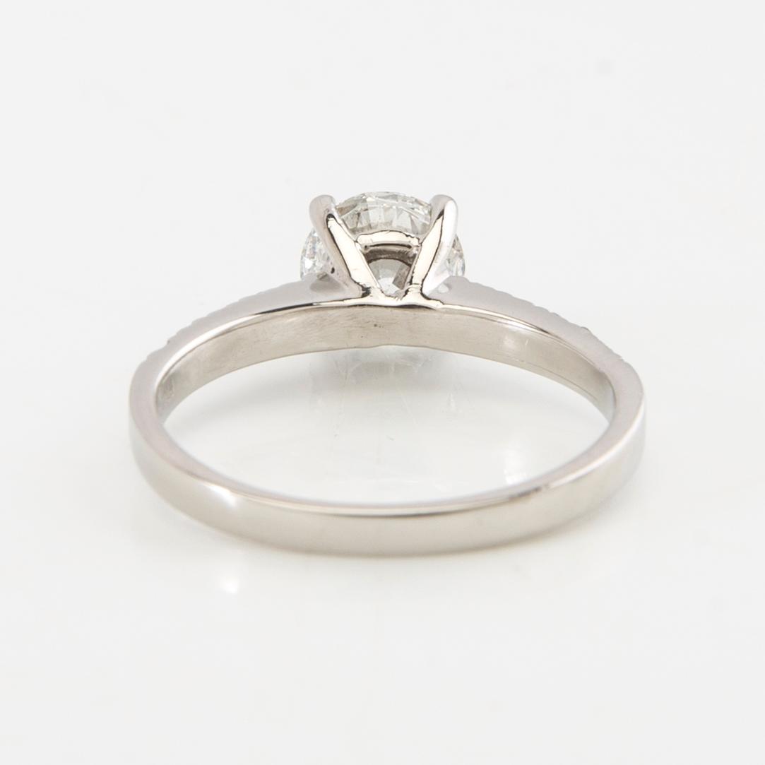 Ring 950 platinum with GIA-inscribed diamond approx. 1.27 ct.