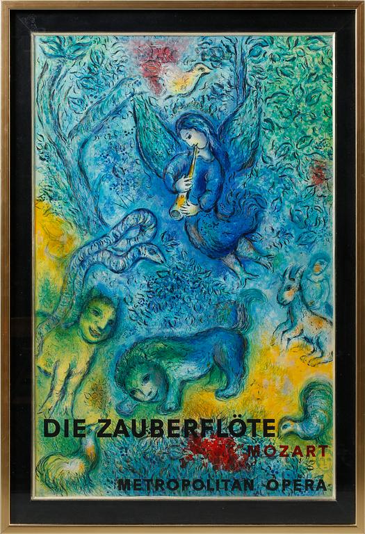 MARC CHAGALL, efter affsch, "die zaueberflöte", 1967.