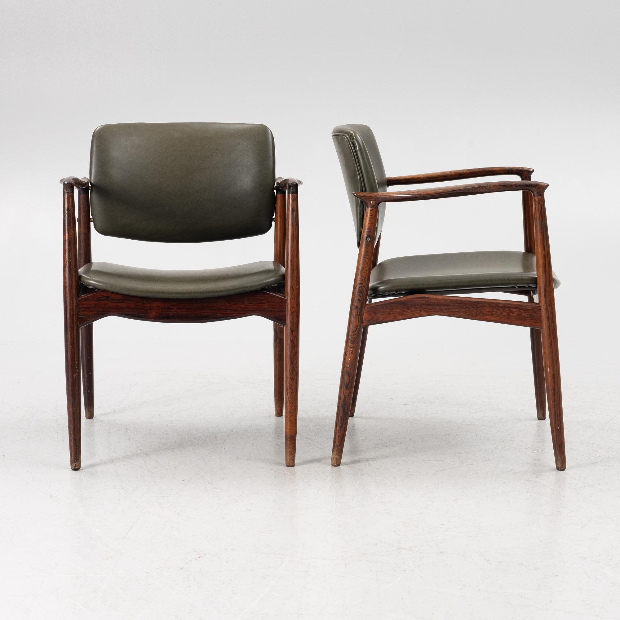 Erik Buch, armchairs, 8 pcs, Denmark, 1960s.