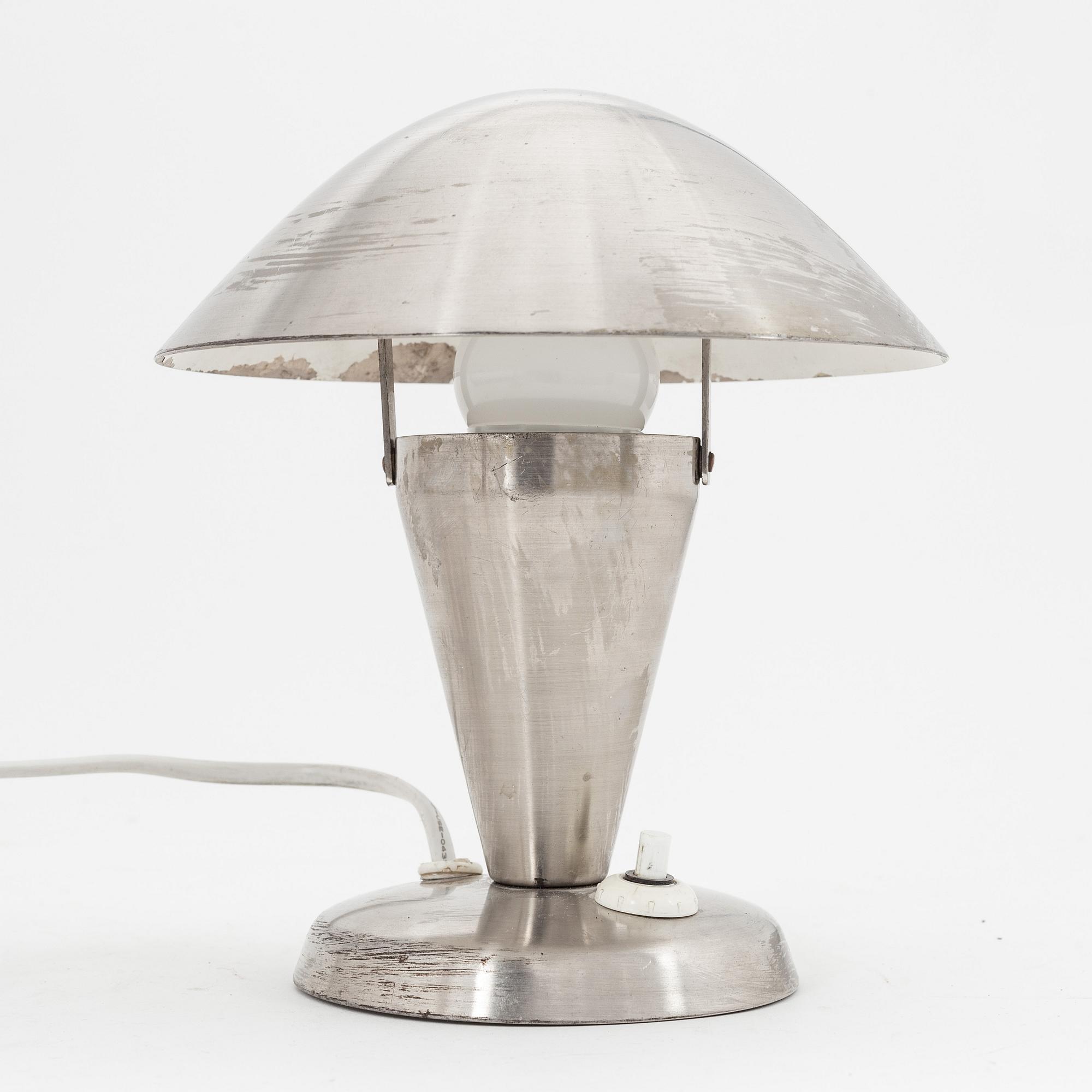 Josef Hurka, bordslampa, Napako, Tjeckoslovakien, 1930-tal.