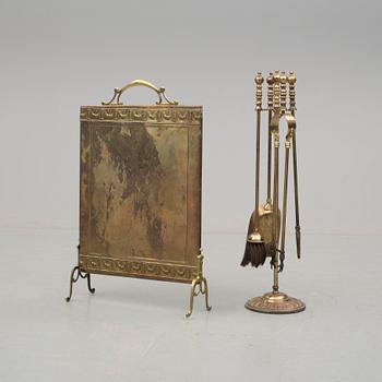 BRASSKÄRM samt BRASSET, mässing, 1900-tal.