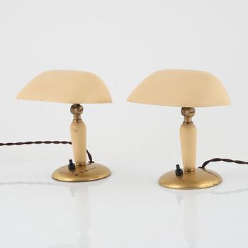 Bertil Brisborg, table/wall lamps, model "31866", Nordiska Kompaniet, Sweden 1940s-1950s.