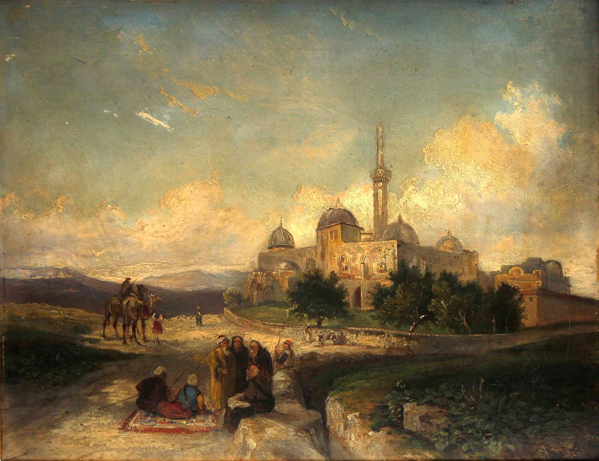 GERMAINE FABIUS BREST, tillskriven, olja på pannå. 1800-talets slut.