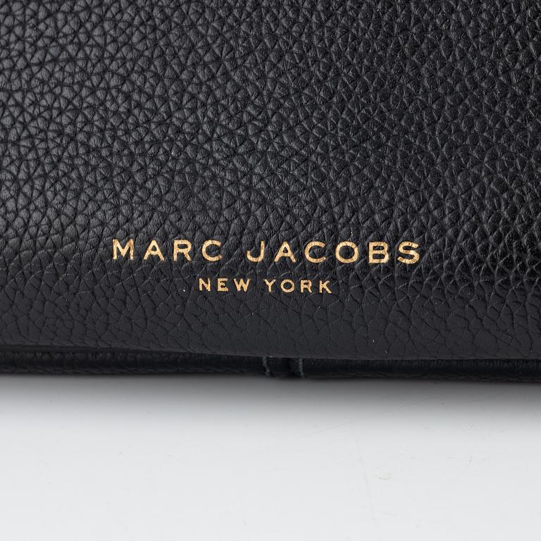Marc Jacobs, a black leather 'Interlock Courier' messenger bag.