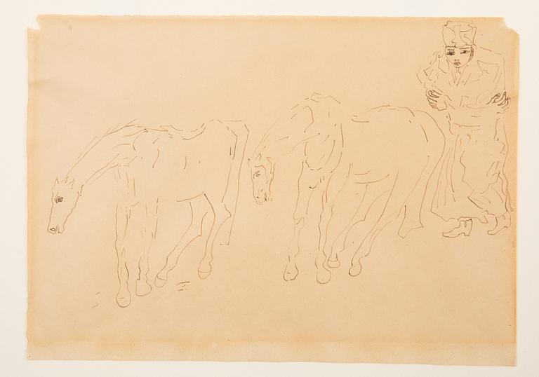 Carl Fredrik Hill, Horses with the military.