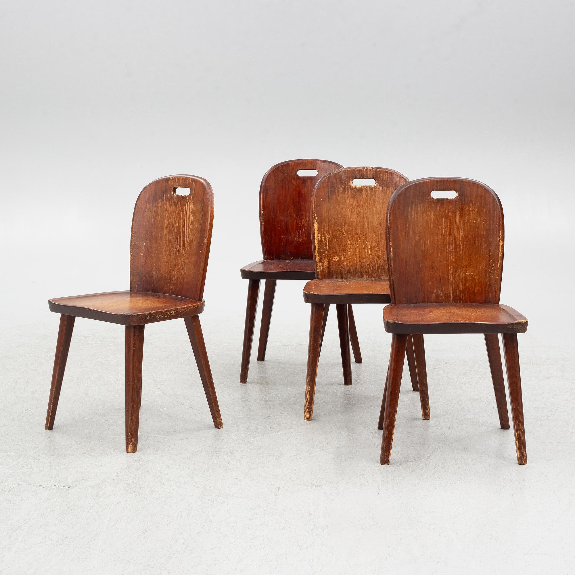 A set of four chairs, Åby Möbelfabrik, 1930s-40s.