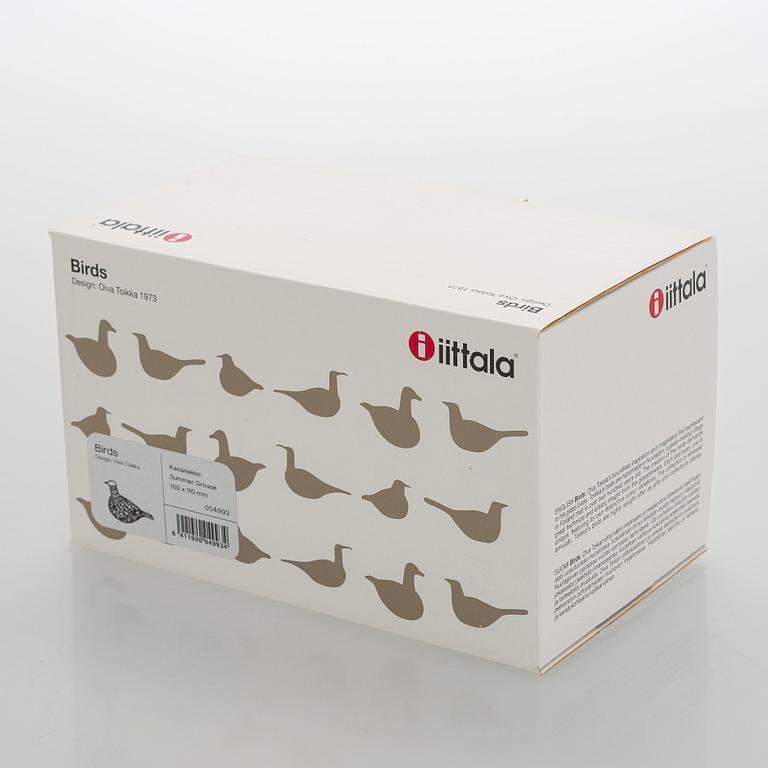 Oiva Toikka, lasilintu, "Kesäriekko", signeerattu O. Toikka Nuutajärvi.