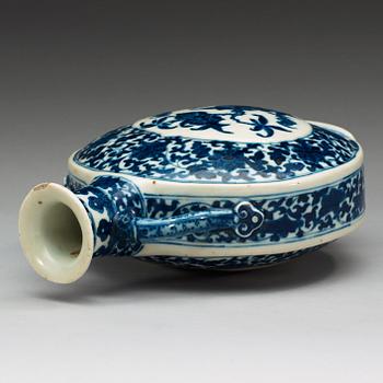 A Chinese blue and white Moonflask, with Qianlong sealmark, presumably Republic.