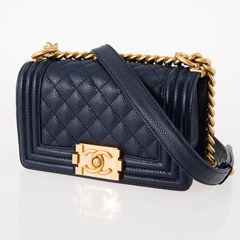 CHANEL Blue Caviar Small Boy Bag.