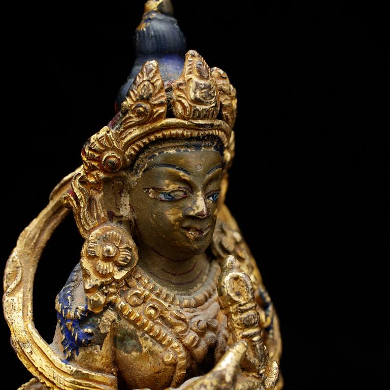 VAJRASATTVA, brons, Nepat/Tibet, 1800-tal.