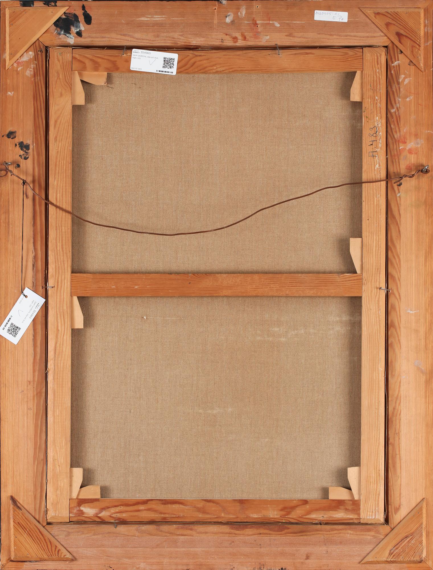 SAM UHRDIN, olja på duk, sign.