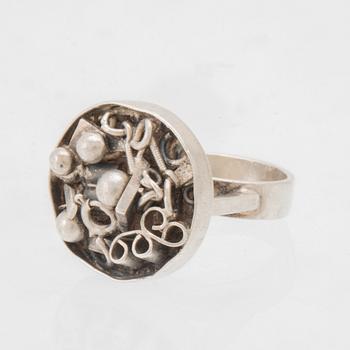 Berit Johansson, silver ring, 1960s.