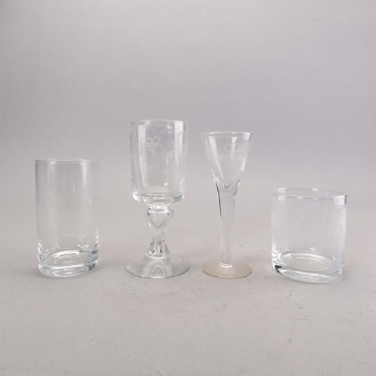 A 35 pcs Reijmyre "Antik" glass service.