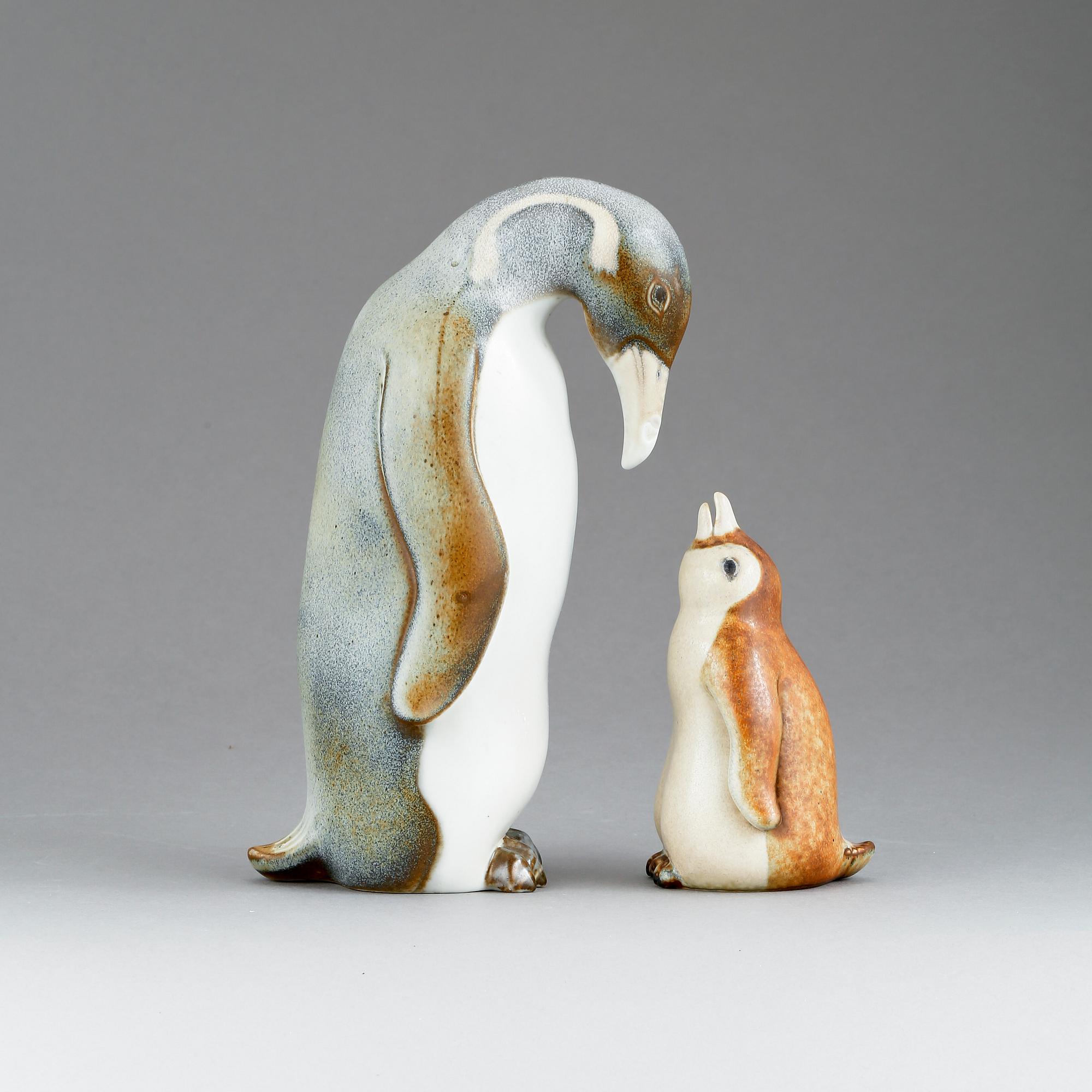 FIGURINER, 2 st, stengods, Gunnar Nylund, Rörstrand.