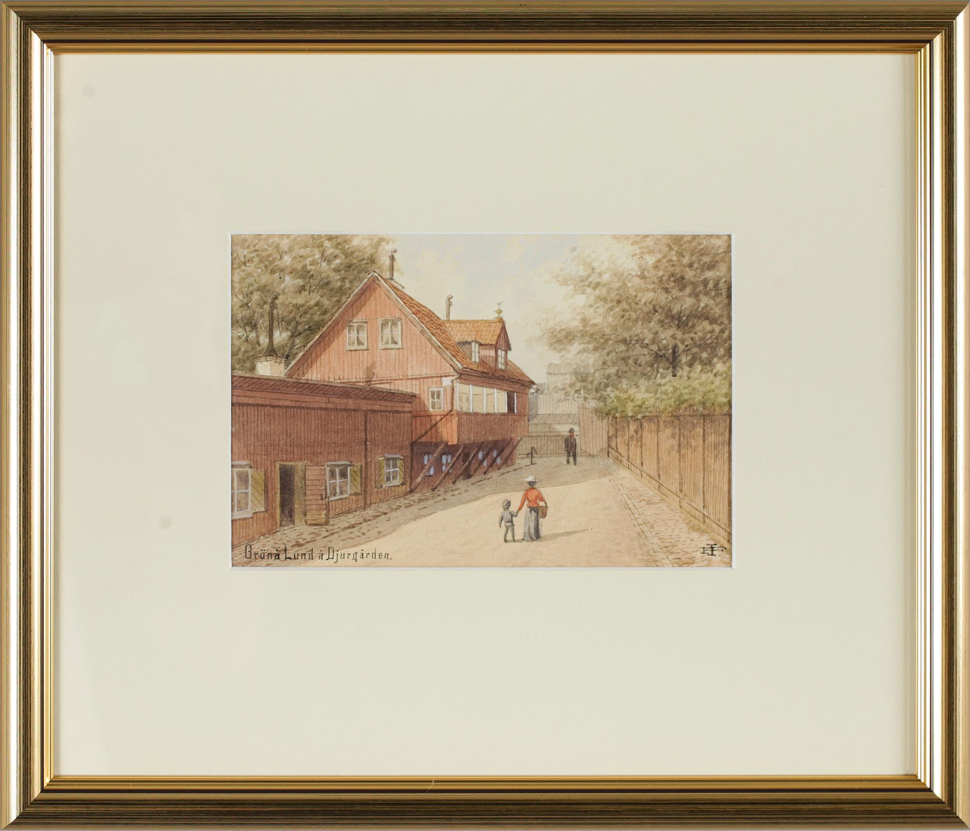 FREDRIK ISBERG, akvarell, monogramsignerad.