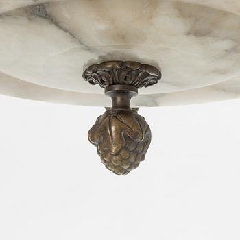 An Art Nouveau Bronze Ceiling Light, early 20th century.