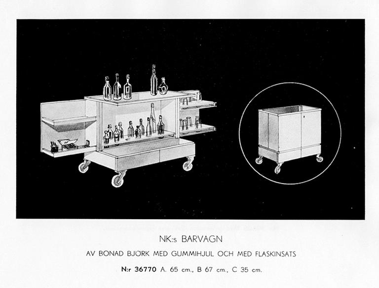 Axel Einar Hjorth, a "Typenko" bar cabinet, Nordiska Kompaniet, 1930s.