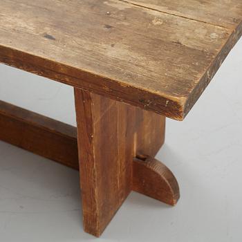 Axel Einar Hjorth, a stained pine 'Lovö' table, Nordiska Kompaniet, Sweden 1930s.