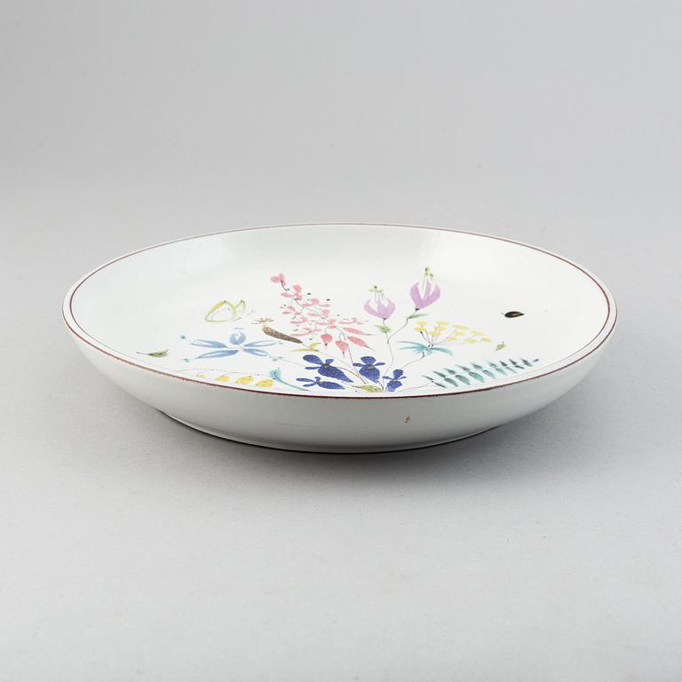 Stig Lindberg, an erathenware dish, Gustavsberg Studio, 1954.