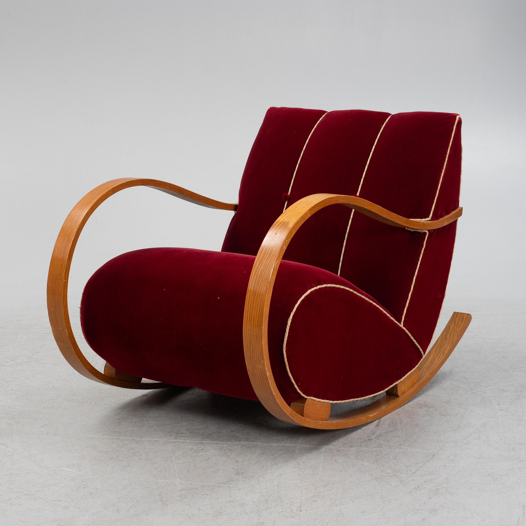 A Swedish Modern rocking chair, 1940's.