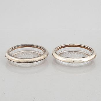 Coasters, 14 st, nysilver, 1900-tal.