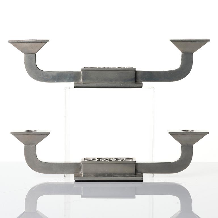 Guldsmedsaktiebolaget (GAB), a pair of candelabra model 117B/1, Stockholm, 1930s.