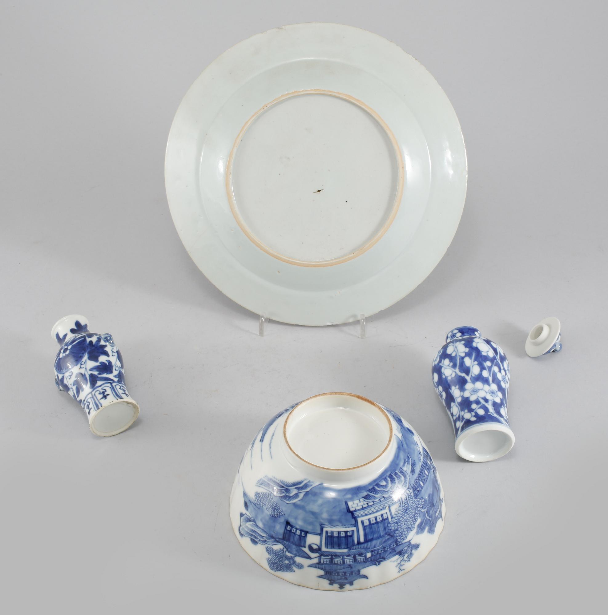 PARTI PORSLIN, 4 delar, Kina, 1700, 1800 och 1900-tal.