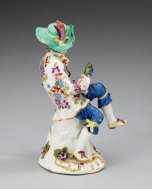 FIGURIN, porslin. Meissen, 1700-tal.