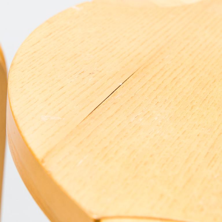 ALVAR AALTO, A set of three 'X600' stools for Artek, late 1990s.