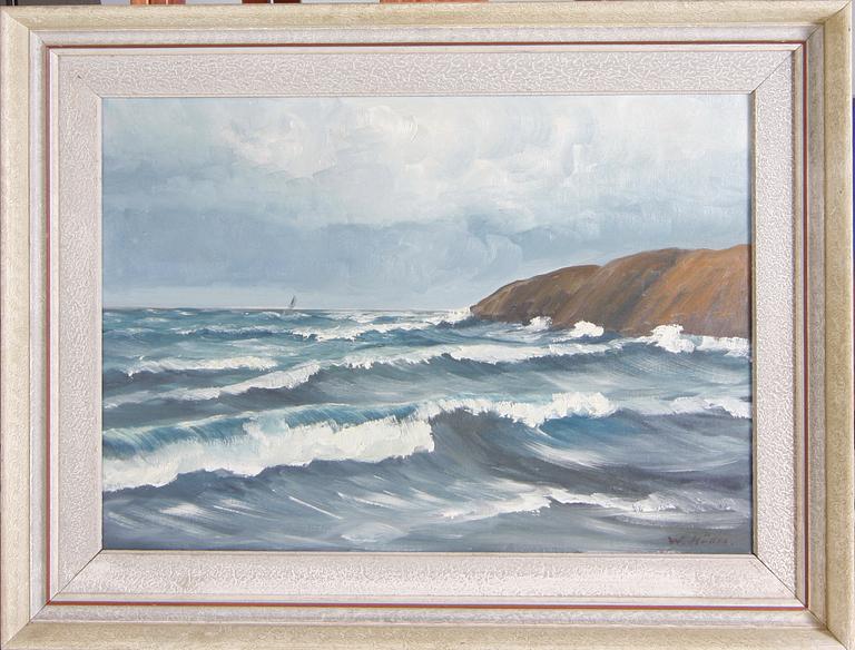 OKÄND KONSTNÄR, olja på duk. Sign.