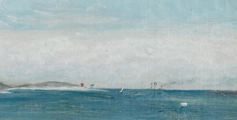August Strindberg, Landskap från Sandhamn med Korsö fyr, 1873.