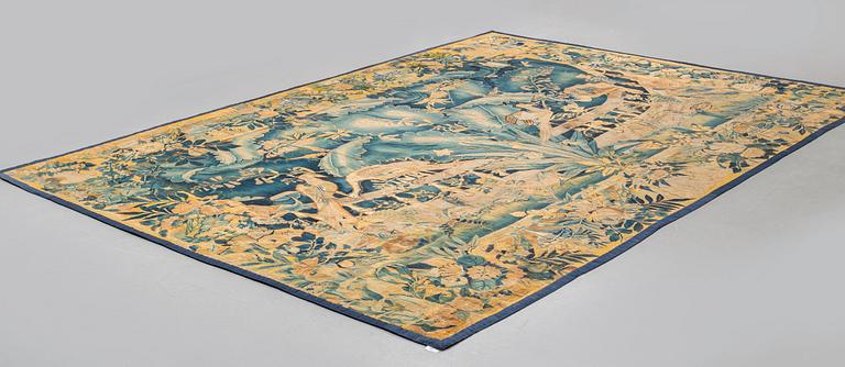 A tapestry, "Feuilles de choux", tapestry weave, third quarter 16th century, Flanders, probably Audenarde.