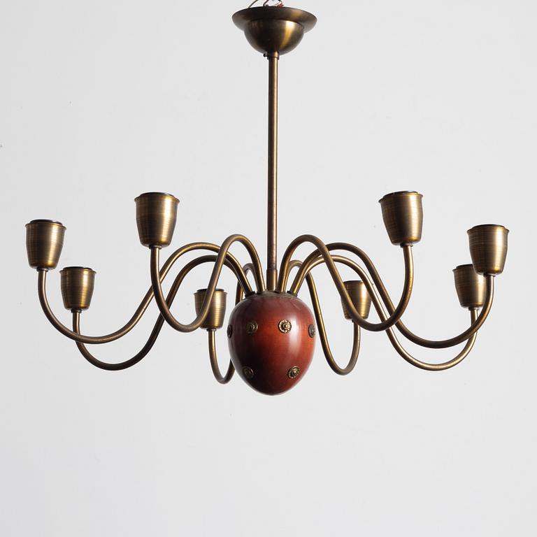 Hans Bergström, taklampa, ateljé Lyktan, Åhus, 1940-50-tal.