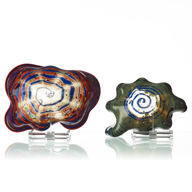 Dale Patrick Chihuly, a 2 pcs glass sculpture, Seattle, USA 1983.